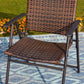 Outdoor Rattan Chairs Folding Dining Chairs Set of 2