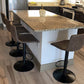 PHI VILLA Adjustable Faux Leather Bar Stools With Backs Set Of 2