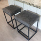 PHI VILLA 24'' Backless PU Leather Bar Stools for Kitchen Island with Sturdy Metal Frame