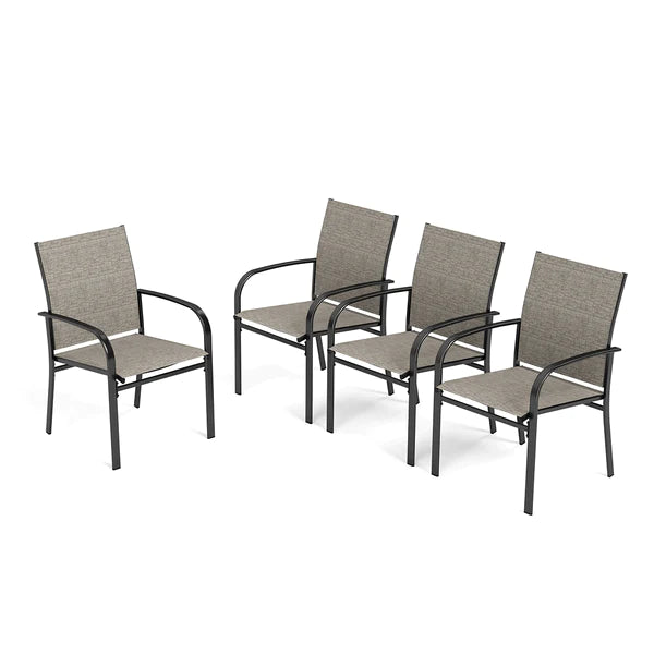 Lightweight Textilene Garden Dining Chairs 4PC