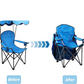 ALPHA CAMP Folding Shade Canopy Camping Chair with Cup Holder Support 150 kg
