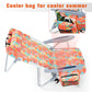 ALPHA CAMP Folding Beach Chairs Reclining Sun Lounger With Cooler Bag Set of 2