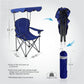 ALPHA CAMP Folding Shade Canopy Camping Chair with Cup Holder Support 150 kg