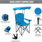 ALPHA CAMP Folding Shade Canopy Camping Chair with Cup Holder Support 150 kg