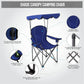 ALPHA CAMP Folding Shade Canopy Camping Chair with Cup Holder Support 150 kg
