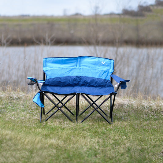 ALPHA CAMP Double Camping Chair With Two Cup Holder