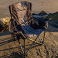 ALPHA CAMP Oversized Portable Folding Camping Chair with Cooler Bag, 200 kg Weight Capacity