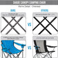 ALPHA CAMP Folding Shade Canopy Camping Chair with Cup Holder Support 150 kg