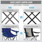 ALPHA CAMP Folding Shade Canopy Camping Chair with Cup Holder Support 150 kg