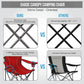 ALPHA CAMP Folding Shade Canopy Camping Chair with Cup Holder Support 150 kg