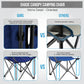 ALPHA CAMP Folding Shade Canopy Camping Chair with Cup Holder Support 150 kg