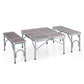 ALPHA CAMP 3PC Folding Camping Table And Chairs Benches Set