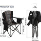 ALPHA CAMP Oversized Portable Folding Camping Chair with Cooler Bag, 200 kg Weight Capacity