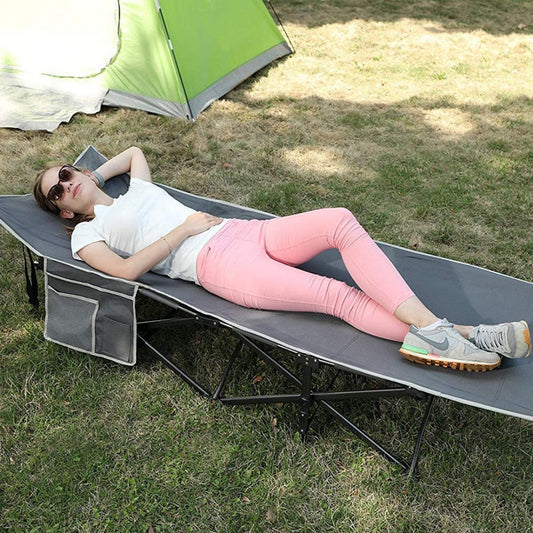 ALPHA CAMP Oversized Camping Folding Bed Portable Cots With Storage Bag