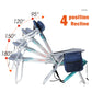 ALPHA CAMP Folding Beach Chairs Reclining Sun Lounger With Cooler Bag Set of 2