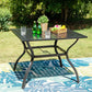 PHI VILLA Garden Dining Set 4 Seater Patio Table and Textilene Garden Chairs