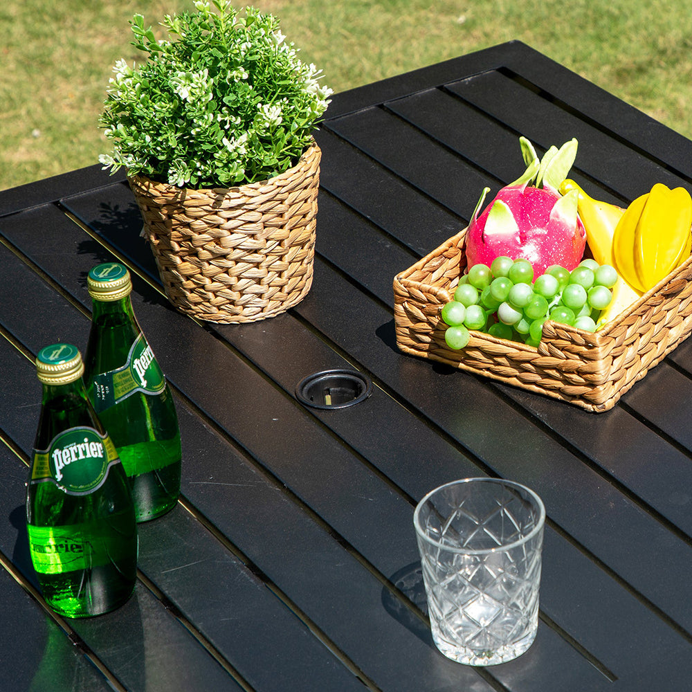 Garden Dining Set 4 Seater Metal Garden Table and Chairs