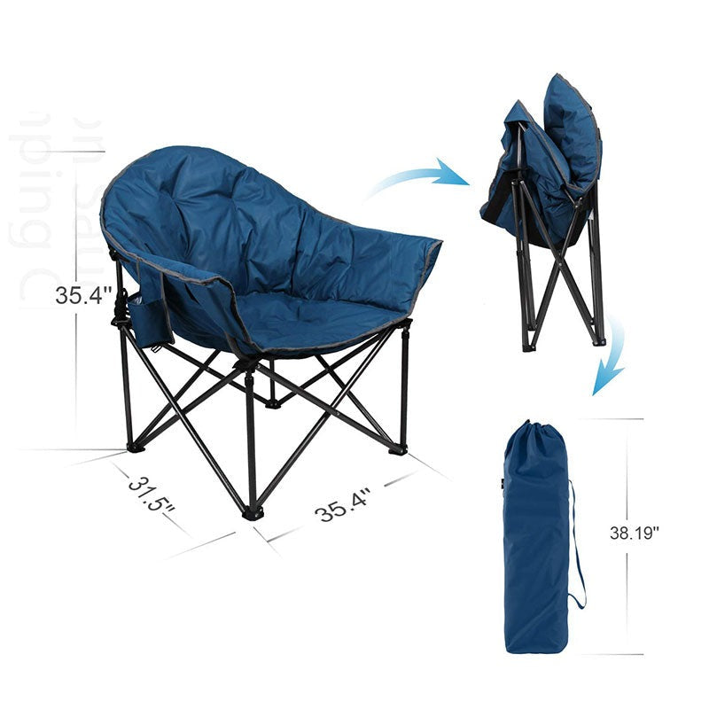 Alpha Camp Faience Folding Oversized Padded Moon Chair