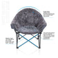 Alpha Camp Grey Padded Plush Moon Chair