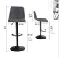 PHI VILLA Adjustable Faux Leather Bar Stools With Backs Set Of 2