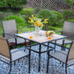PHI VILLA Garden Dining Set 4 seater Wood-like Table And Chairs