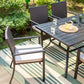 Garden Dining Set 6 Seater Table and Rattan Dining Chair