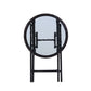 43 CM Round Rattan Side Tables Glass Outdoor Folding Table