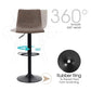 PHI VILLA Adjustable Faux Leather Bar Stools With Backs Set Of 2