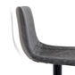 PHI VILLA Adjustable Faux Leather Bar Stools With Backs Set Of 2