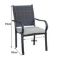 Cushioned Garden Chairs Outdoor Rattan Dining Chairs Set of 2