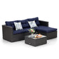 PHI VILLA L Shaped Rattan Garden Corner Sofa Set