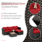 PHI VILLA L Shaped Rattan Garden Corner Sofa Set