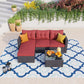 PHI VILLA L Shaped Rattan Garden Corner Sofa Set