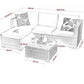 PHI VILLA L Shaped Rattan Garden Corner Sofa Set