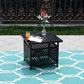 Outdoor Side Table Patio Bistro Table With Parasol Hole