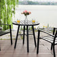 PHI VILLA Outdoor Coffee Table Round Garden Bistro Table