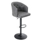 PHI VILLA Swivel Bar Stool Adjustable Bar Stools With Backrest And Arms