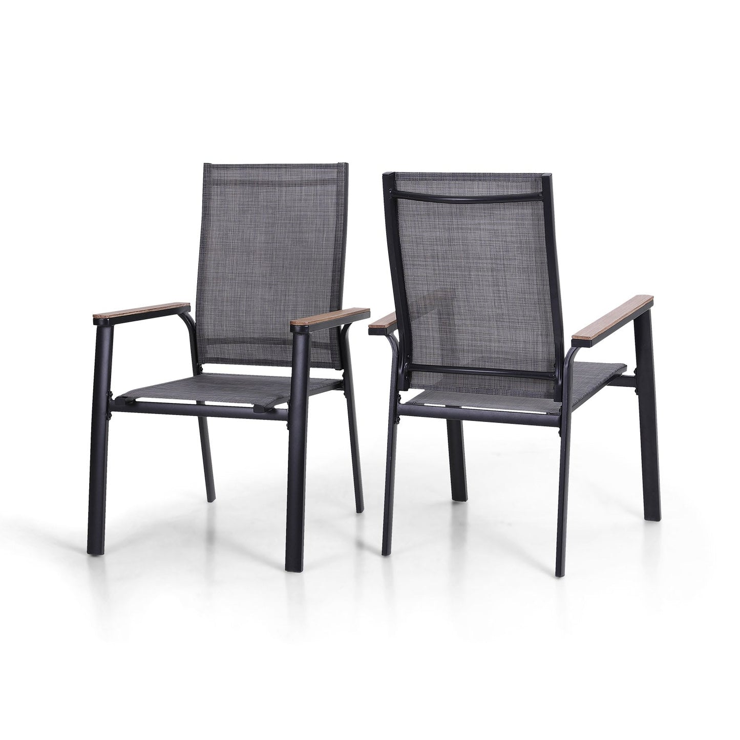 Patio Outdoor Dining Chairs Set of 2