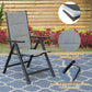 6 Seater Patio Set Garden Dining Table and Textilene Reclining Chairs