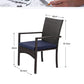 Garden Dining Set 6 Seater Table and Rattan Dining Chair