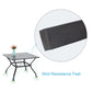 PHI VILLA Garden Dining Set 4 Seater Outdoor Folding Chair and Table