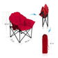 Alpha Camp Red Folding Oversized Padded Moon Chair