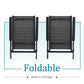PHI VILLA Garden Dining Set 4 Seater Outdoor Folding Chair and Table