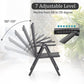 PHI VILLA Garden Dining Set 4 Seater Outdoor Folding Chair and Table