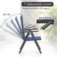 PHI VILLA Garden Dining Set 4 Seater Outdoor Folding Chair and Table
