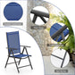 PHI VILLA Garden Dining Set 4 Seater Outdoor Folding Chair and Table