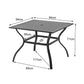 4 Seater Outdoor Dining Set Metal Table And Rattan Chairs