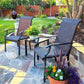 4 Seater Outdoor Dining Set Metal Table And Rattan Chairs