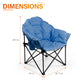 ALPHA CAMP Moon Saucer Folding Camping Chair with Carry Bag
