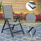 Folding Garden Chairs Outdoor Padded Reclining Garden Chairs Set of 2